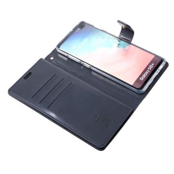 Goospery - Samsung Galaxy S20+ Hülle - Leder Bookcover - Mansoor Diary Series - navy