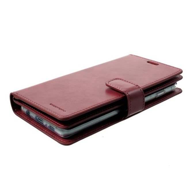 Goospery - Samsung Galaxy S20+ Hülle - Leder Bookcover - Mansoor Diary Series - weinrot