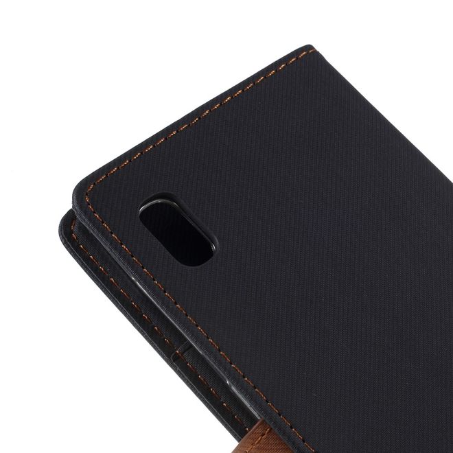 Roar Korea - Samsung Galaxy A10 Handy Hülle - Case aus Leder/Stoff - mit Köpermuster - schwarz