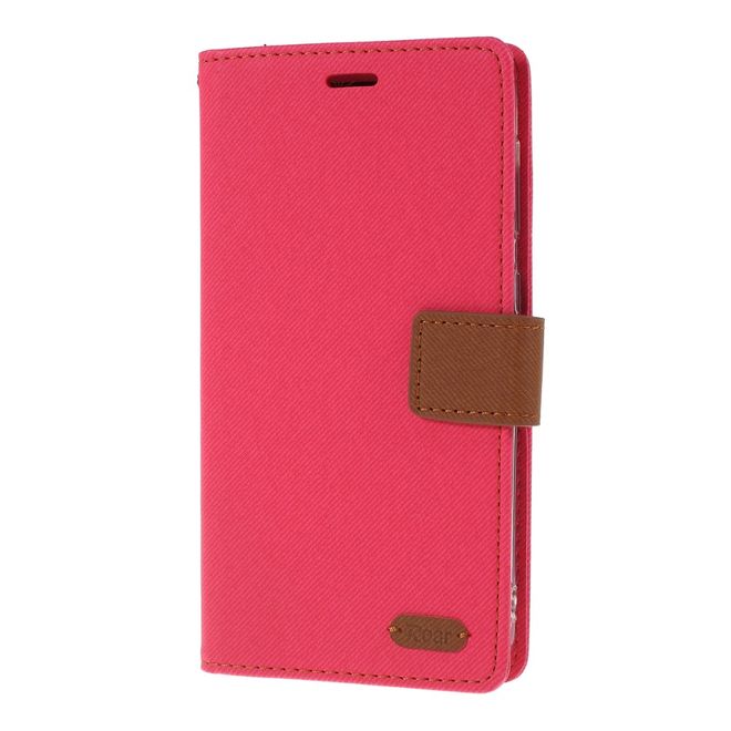 Roar Korea - Samsung Galaxy A10 Handy Hülle - Case aus Leder/Stoff - mit Köpermuster - rosa