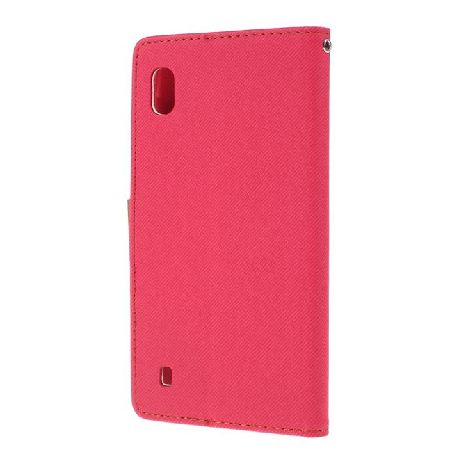 Roar Korea - Samsung Galaxy A10 Handy Hülle - Case aus Leder/Stoff - mit Köpermuster - rosa