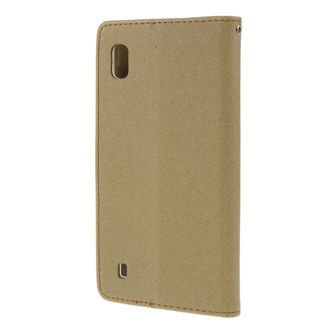 Roar Korea - Samsung Galaxy A10 Handy Hülle - Case aus Leder/Stoff - mit Köpermuster - khakifarben