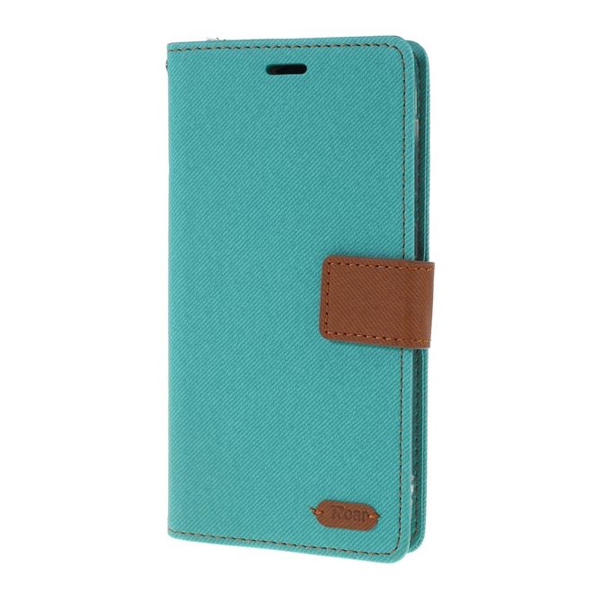 Roar Korea - Samsung Galaxy A10 Handy Hülle - Case aus Leder/Stoff - mit Köpermuster - grün