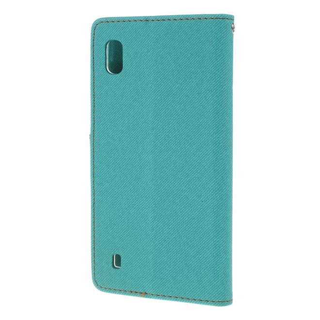 Roar Korea - Samsung Galaxy A10 Handy Hülle - Case aus Leder/Stoff - mit Köpermuster - grün
