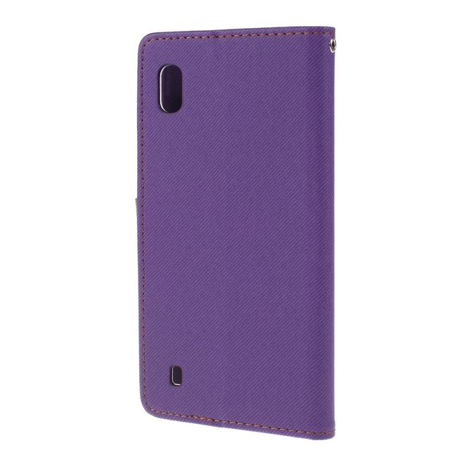 Roar Korea - Samsung Galaxy A10 Handy Hülle - Case aus Leder/Stoff - mit Köpermuster - purpur