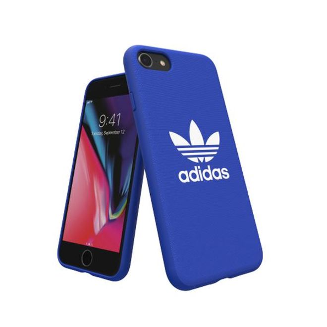 Adidas - iPhone SE (2022) / SE (2020) / 8 / 7 / 6S / 6 Hülle - Softcase aus TPU - Moulded - blau