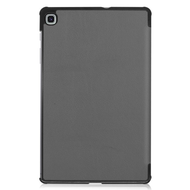 Samsung Galaxy Tab S6 Lite Hülle - Dreifach faltbares Leder Case - grau