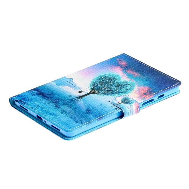 Samsung Galaxy Tab S6 Lite Tablet Hülle - Case aus Leder - Herzbaum