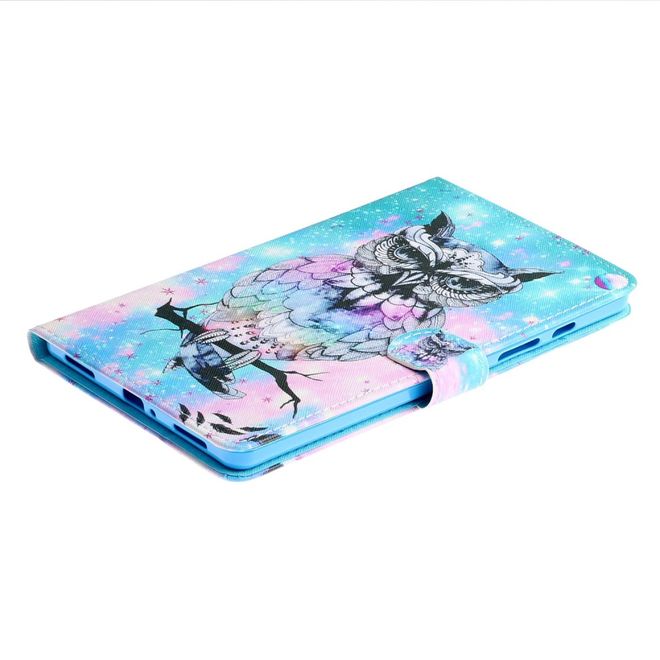 Samsung Galaxy Tab S6 Lite Tablet Hülle - Case aus Leder - elegante Eule