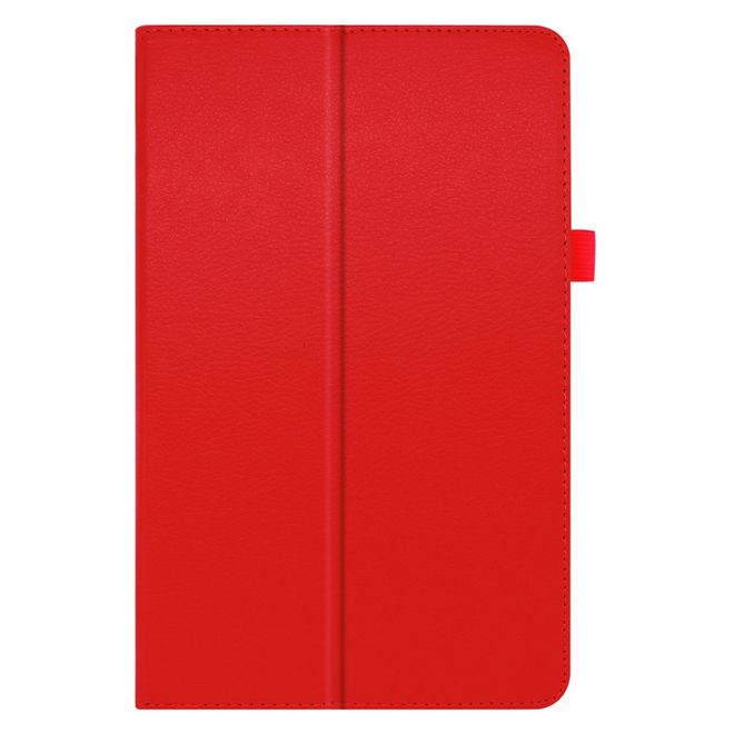 Samsung Galaxy Tab S6 Lite Hülle - Litchi Leder Bookcover - rot