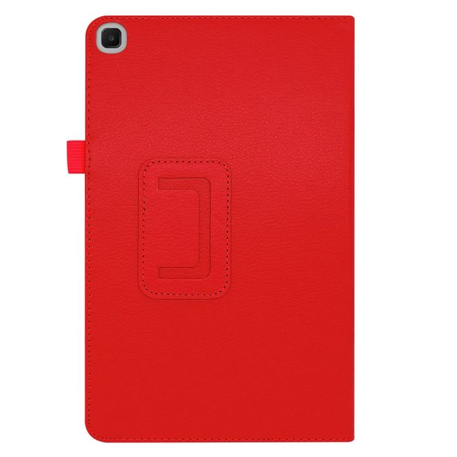 Samsung Galaxy Tab S6 Lite Hülle - Litchi Leder Bookcover - rot
