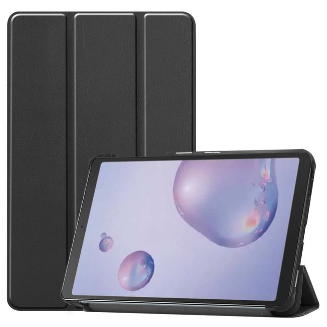 Samsung Galaxy Tab A 8.4 (2020) Hülle - Dreifach faltbares Leder Case - schwarz