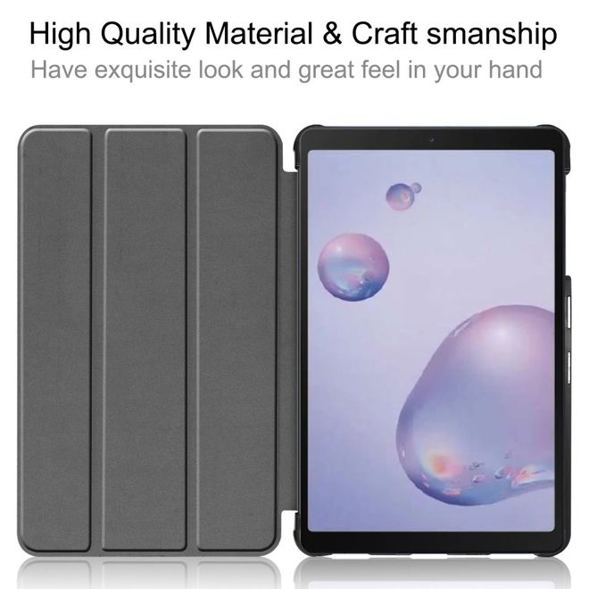 Samsung Galaxy Tab A 8.4 (2020) Hülle - Dreifach faltbares Leder Case - schwarz