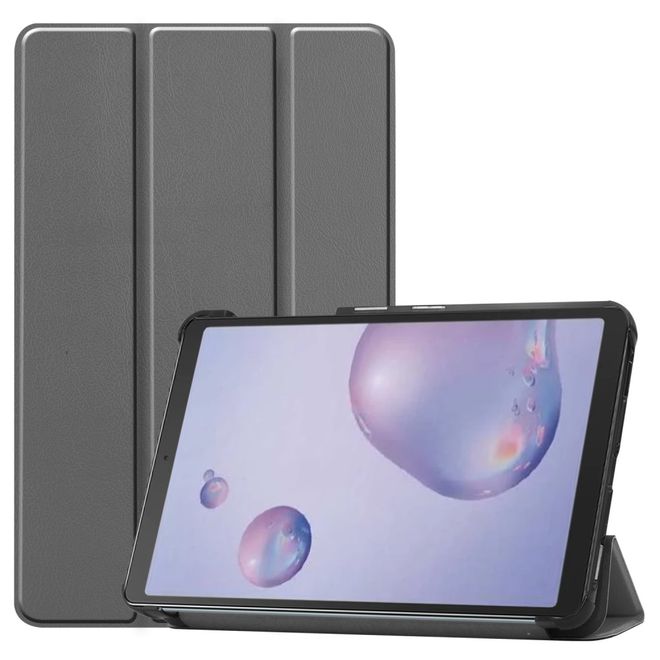 Samsung Galaxy Tab A 8.4 (2020) Hülle - Dreifach faltbares Leder Case - grau