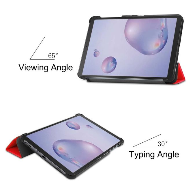 Samsung Galaxy Tab A 8.4 (2020) Hülle - Dreifach faltbares Leder Case - rot
