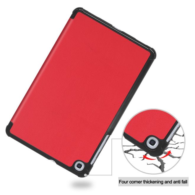 Samsung Galaxy Tab A 8.4 (2020) Hülle - Dreifach faltbares Leder Case - rot