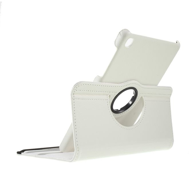 Samsung Galaxy Tab A 8.4 (2020) Hülle - 360° rotierbares Case aus Leder - weiss