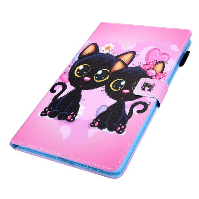 Samsung Galaxy Tab A 8.4 (2020) Hülle - Smart Kunstleder Case - mit Standfunktion - zwei Katzen