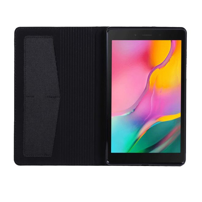 Samsung Galaxy Tab A 8.0 (2019) Hülle - Case aus Stoff/Kunstleder - mit Standfunktion - schwarz