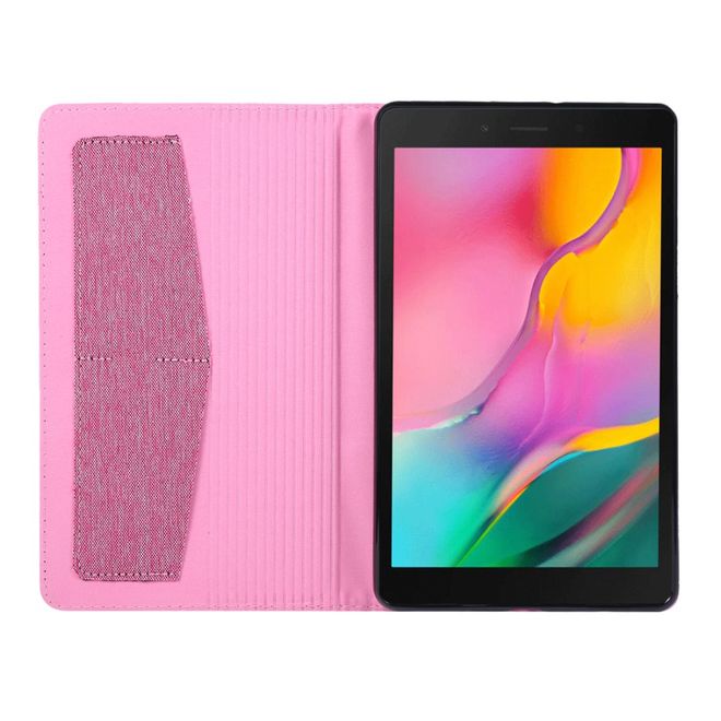 Samsung Galaxy Tab A 8.0 (2019) Hülle - Case aus Stoff/Kunstleder - mit Standfunktion - rosa