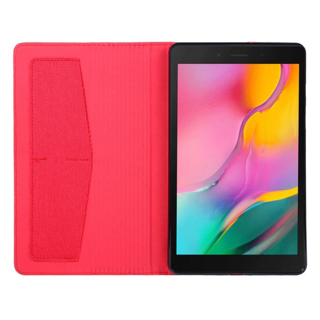 Samsung Galaxy Tab A 8.0 (2019) Hülle - Case aus Stoff/Kunstleder - mit Standfunktion - rot