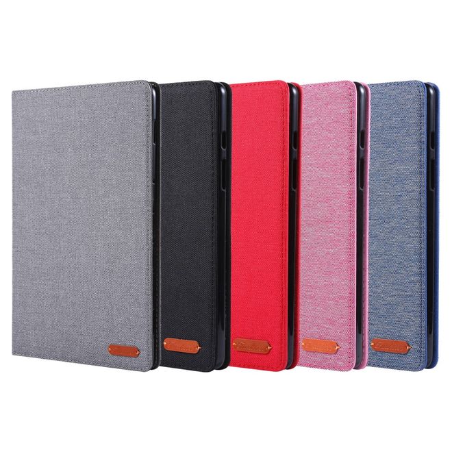 Samsung Galaxy Tab A 8.0 (2019) Hülle - Case aus Stoff/Kunstleder - mit Standfunktion - rot