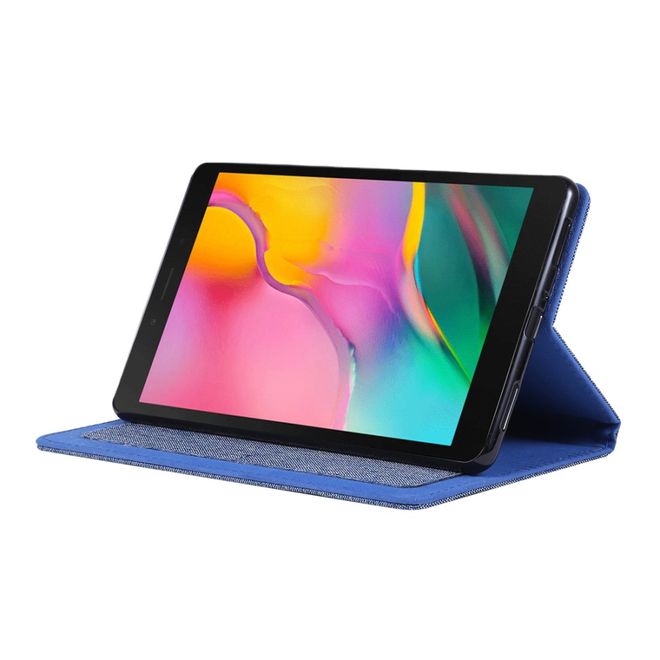 Samsung Galaxy Tab A 8.0 (2019) Hülle - Case aus Stoff/Kunstleder - mit Standfunktion - blau