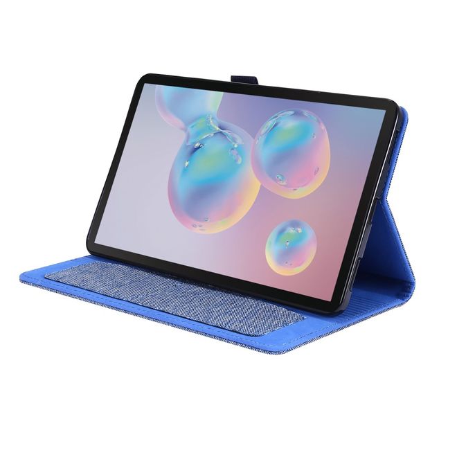Samsung Galaxy Tab A 8.4 (2020) Hülle - Case aus Stoff/Kunstleder - mit Standfunktion - blau