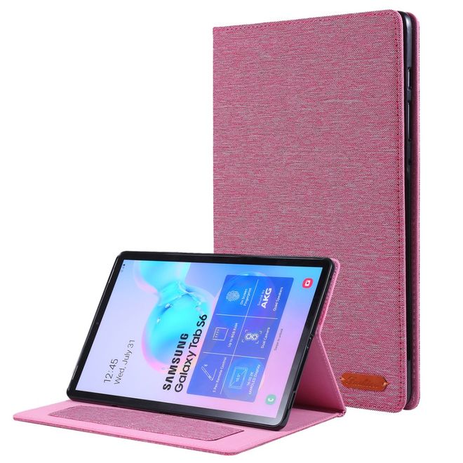 Samsung Galaxy Tab S6 Hülle - Case aus Stoff/Kunstleder - mit Standfunktion - pink