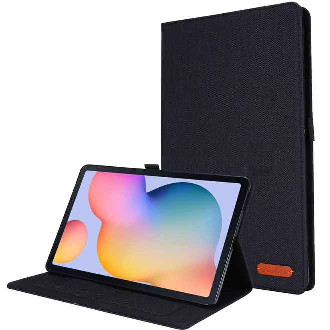 Samsung Galaxy Tab S6 Lite Hülle - Case aus Stoff/Kunstleder - mit Standfunktion - schwarz
