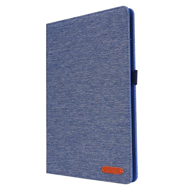 Samsung Galaxy Tab S6 Lite Hülle - Case aus Stoff/Kunstleder - mit Standfunktion - blau