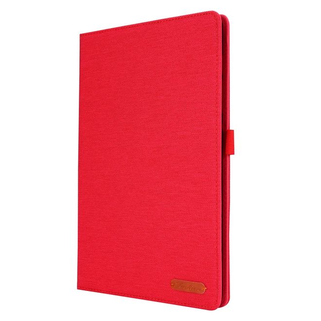 Samsung Galaxy Tab S6 Lite Hülle - Case aus Stoff/Kunstleder - mit Standfunktion - rot