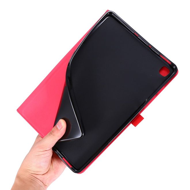 Samsung Galaxy Tab S6 Lite Hülle - Case aus Stoff/Kunstleder - mit Standfunktion - rot