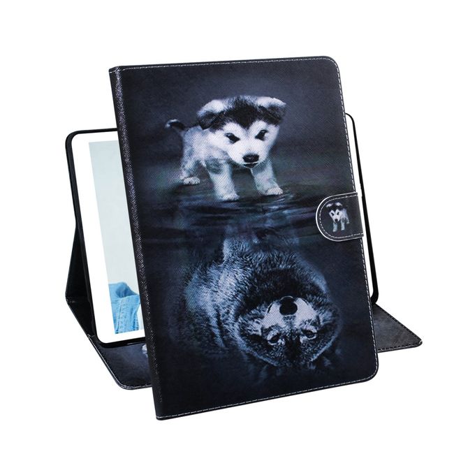 Samsung Galaxy Tab A 8.4 (2020) Hülle - Smart Kunstleder Case - mit Standfunktion - Wolf
