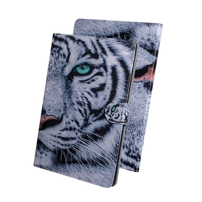 Samsung Galaxy Tab A 8.4 (2020) Hülle - Smart Kunstleder Case - mit Standfunktion - weisser Tiger