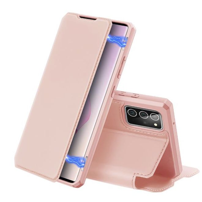 Dux Ducis - Samsung Galaxy Note 20 Hülle - Robustes Handy Bookcover - Skin X Series - pink