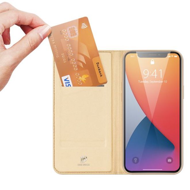 Dux Ducis - iPhone 12 Pro Max Hülle - Handy Bookcover - Skin Pro Series - gold