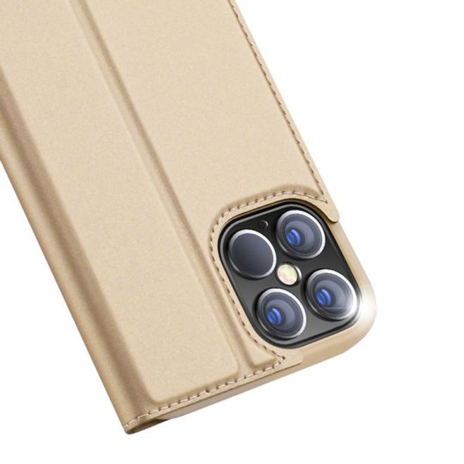 Dux Ducis - iPhone 12 Pro Max Hülle - Handy Bookcover - Skin Pro Series - gold