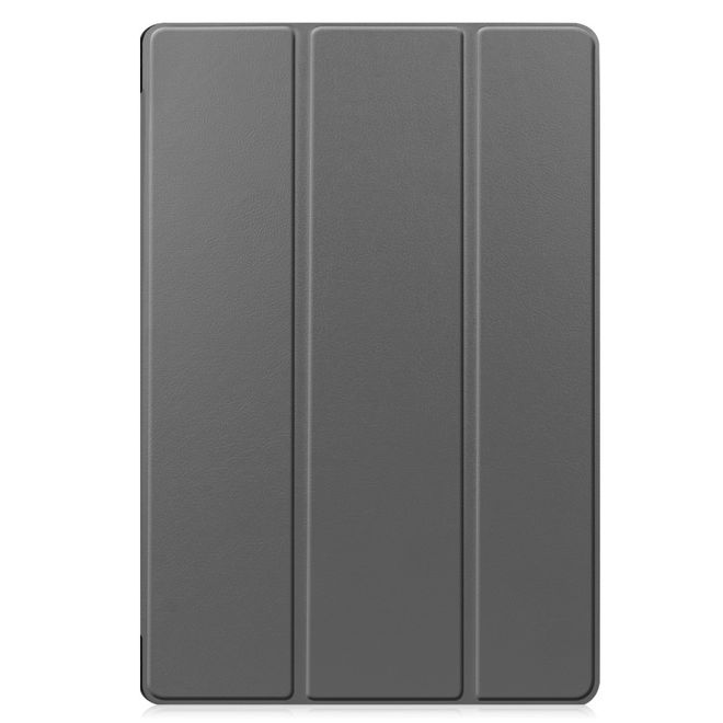 Samsung Galaxy Tab S7+ Hülle - Dreifach faltbares Leder Case - grau