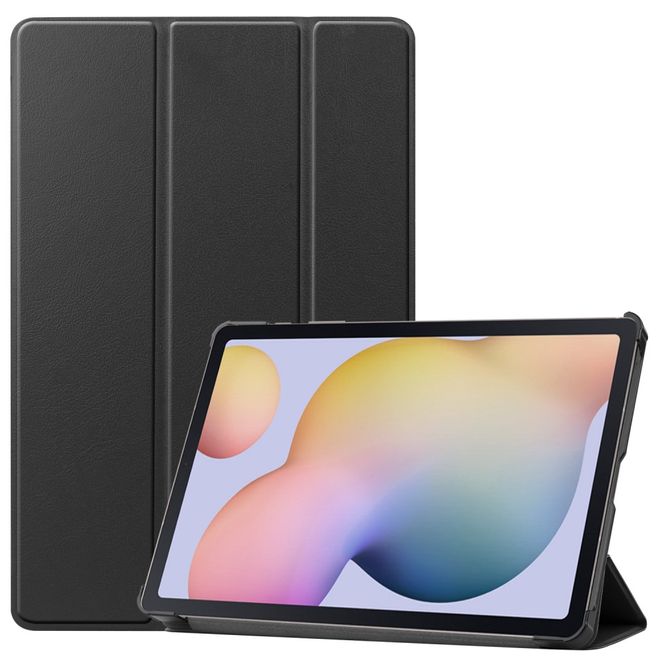 Samsung Galaxy Tab S7 Hülle - Dreifach faltbares Leder Case - schwarz