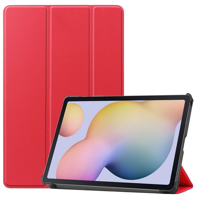 Samsung Galaxy Tab S7 Hülle - Dreifach faltbares Leder Case - rot