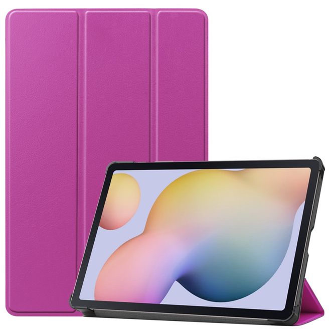 Samsung Galaxy Tab S7 Hülle - Dreifach faltbares Leder Case - purpur