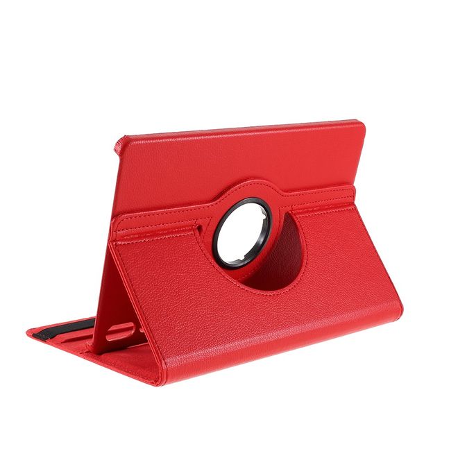 Samsung Galaxy Tab S7 Hülle - 360° rotierbares Case aus Leder - rot