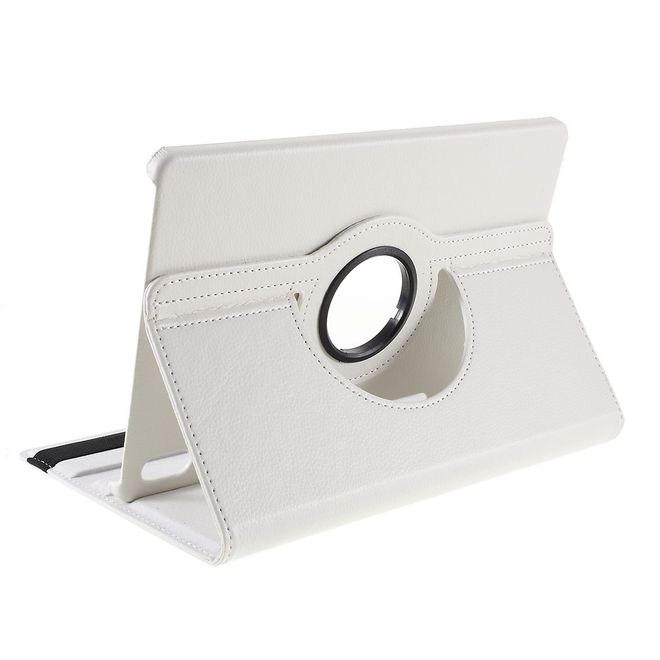 Samsung Galaxy Tab S7 Hülle - 360° rotierbares Case aus Leder - weiss