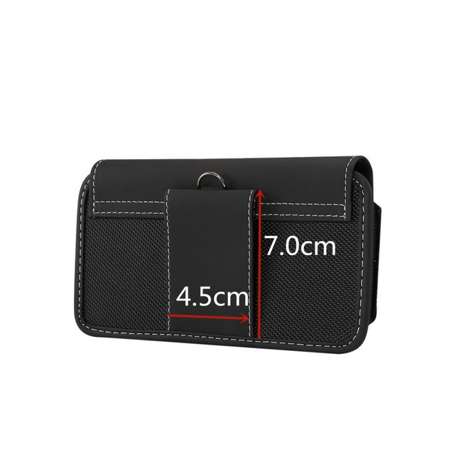 Universelles Oxford Stoff Etui mit Gürtelclip - Smartphones bis 5.5 Zoll - schwarz