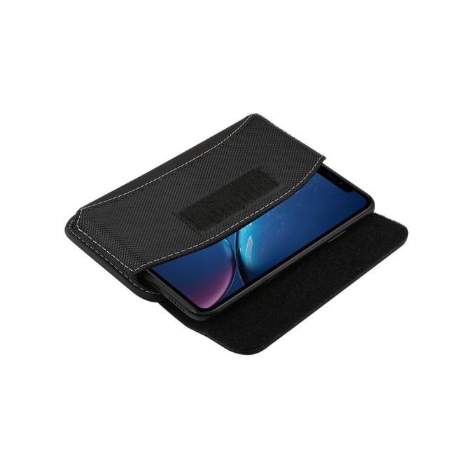Universelles Oxford Stoff Etui mit Gürtelclip - Smartphones bis 5.5 Zoll - schwarz