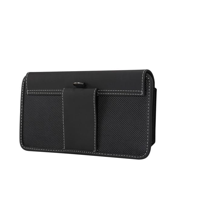 Universelles Oxford Stoff Etui mit Gürtelclip - Smartphones bis 6.5 Zoll - schwarz