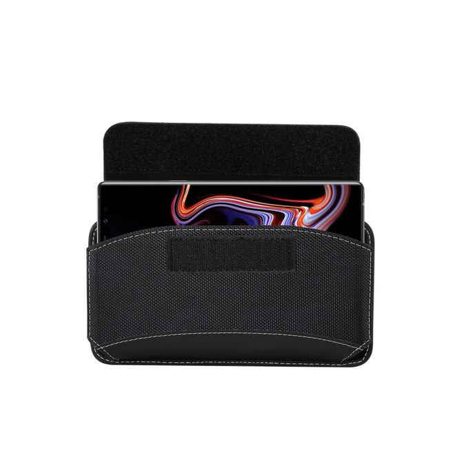 Universelles Oxford Stoff Etui mit Gürtelclip - Smartphones bis 6.5 Zoll - schwarz