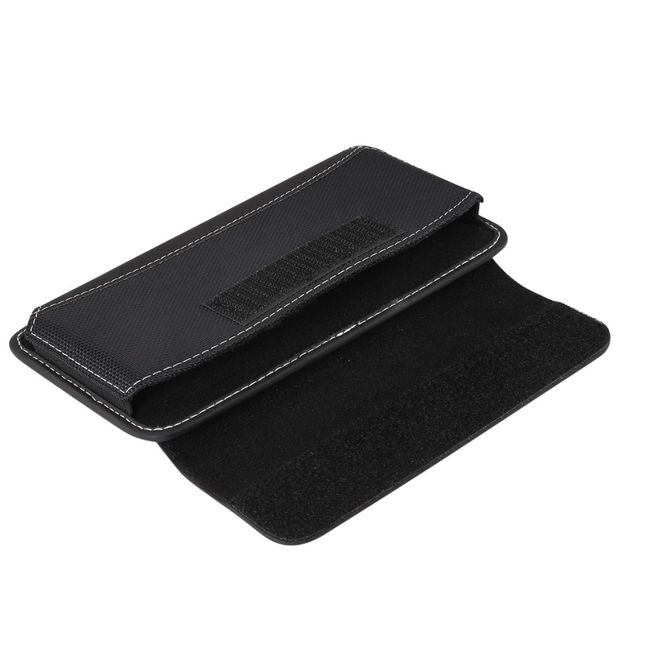 Universelles Oxford Stoff Etui mit Gürtelclip - Smartphones bis 6.5 Zoll - schwarz