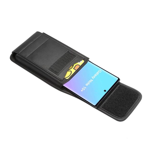 Universelles Oxford Stoff Etui mit Gürtelclip - Handys bis 6.3 Zoll - schwarz